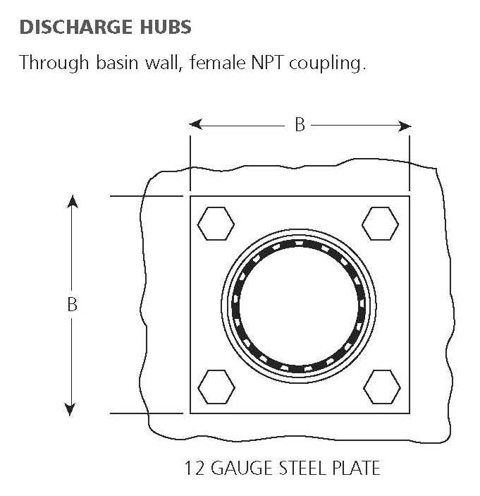 Goulds A8-12 Discharge Hubs, 1 1/4 female