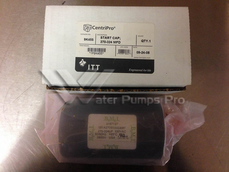 Goulds 9K455 Start Capacitor 270-324 MFD 330V