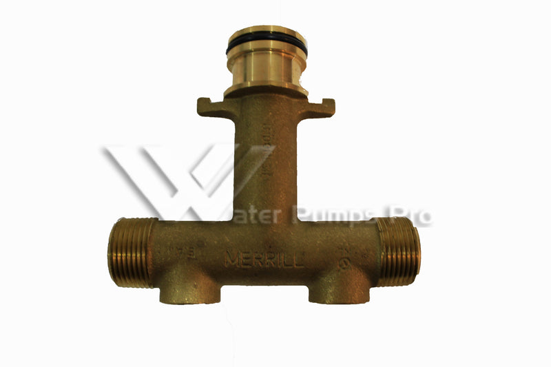 Merrill BATNL100QC 1" No-Lead Brass Tank Tee, Quick Connect