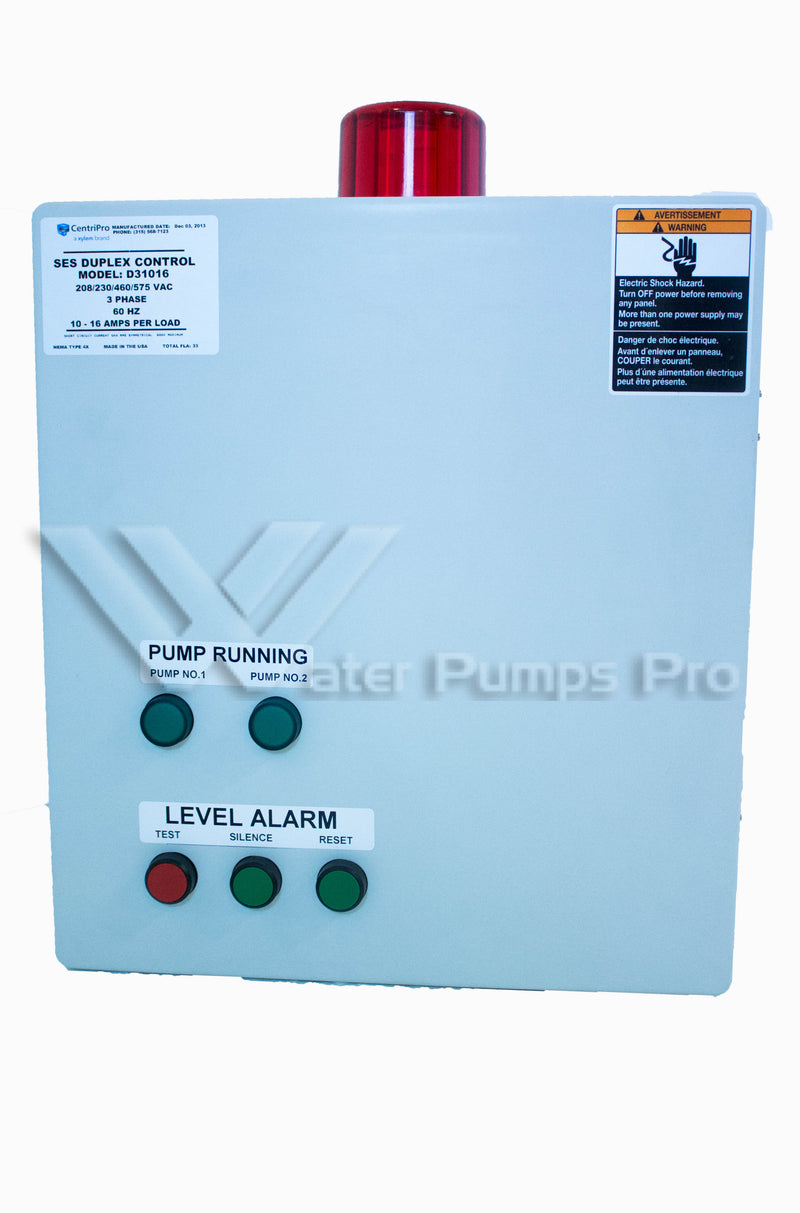 Goulds D31016, SES DUPLEX Control Panels, 3 PH, 16 AMPS