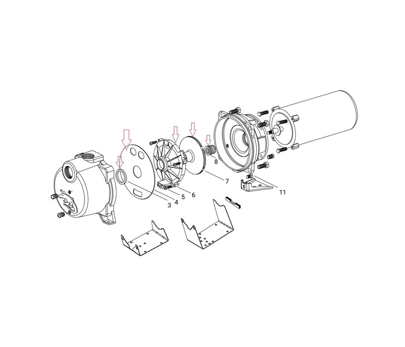 Repair Rebuild Kit for Goulds GT10 Irrigation Pump 1 HP GT103