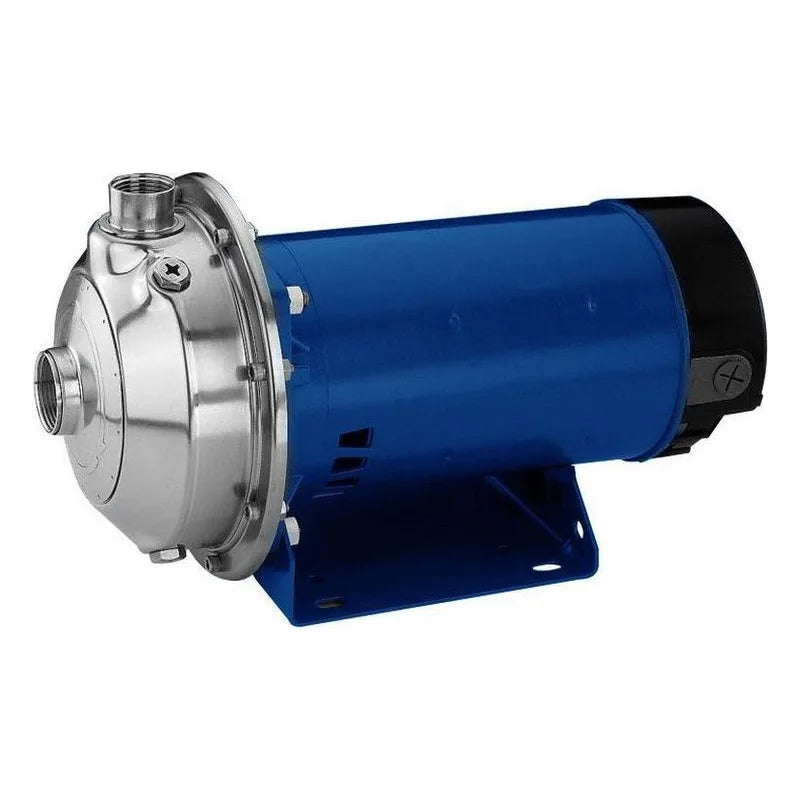 Goulds 100MS1E5C0 1 HP 208-230/460V Three-Phase MCS End Suction Centrifugal Pump - 1 x 1-1/4 - 6 in., Stainless Steel, 3500 RPM, 1-1/4" NPT x 1" NPT, TEFC Motor
