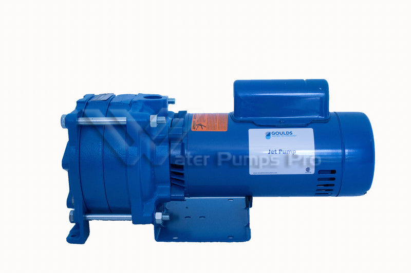 Goulds HSJ20N Multi-Stage Convertible Jet Pump – HSJ Series, 2 HP, 230V, Single Phase, 3 Stages, 28.2 GPM at 5 ft (30 PSI), Cast Iron Body
