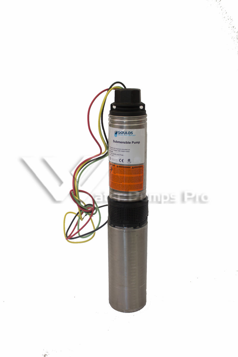 Goulds 10HS10412CL – 10 GPM, 1 HP, 230V 3-Wire, 4" Submersible Well Pump (Control Box Not Included)