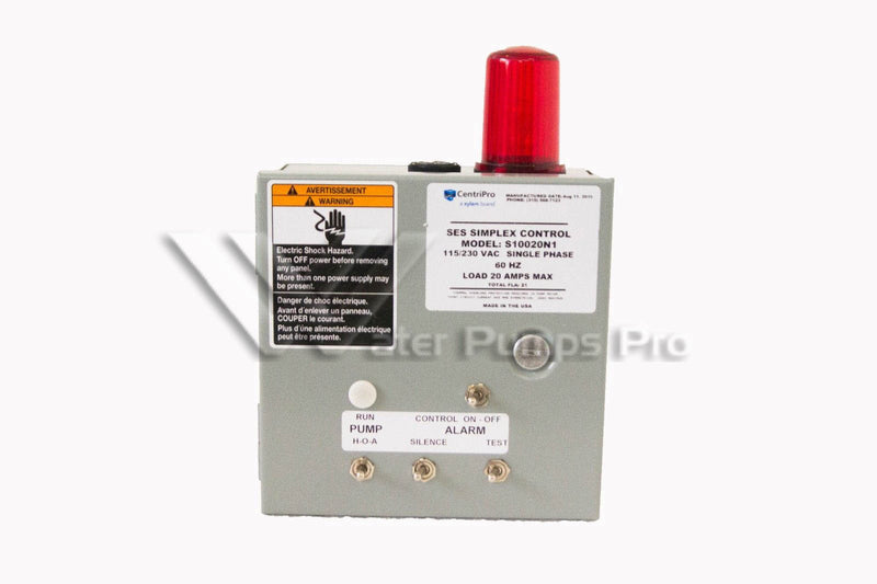 Goulds S10020N1 SES Simplex Control Panel, 1PH, NEMA 1