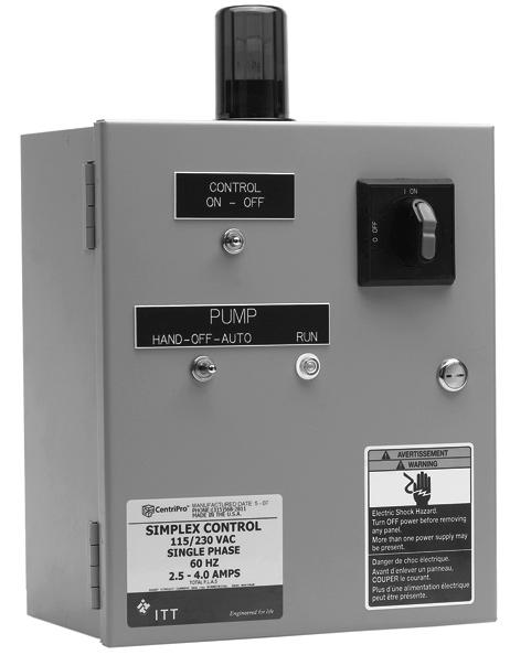 Goulds CSD14063 Simplex Panels w/thru door disconnect PH1