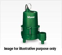 Myers ME45MC-11 50 Effluent Pump, 1/2 HP, 1P, 115V, Cast Iron